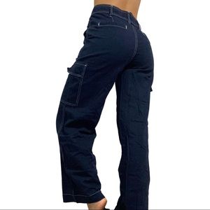 Y2K Navy Wide-Leg Pants